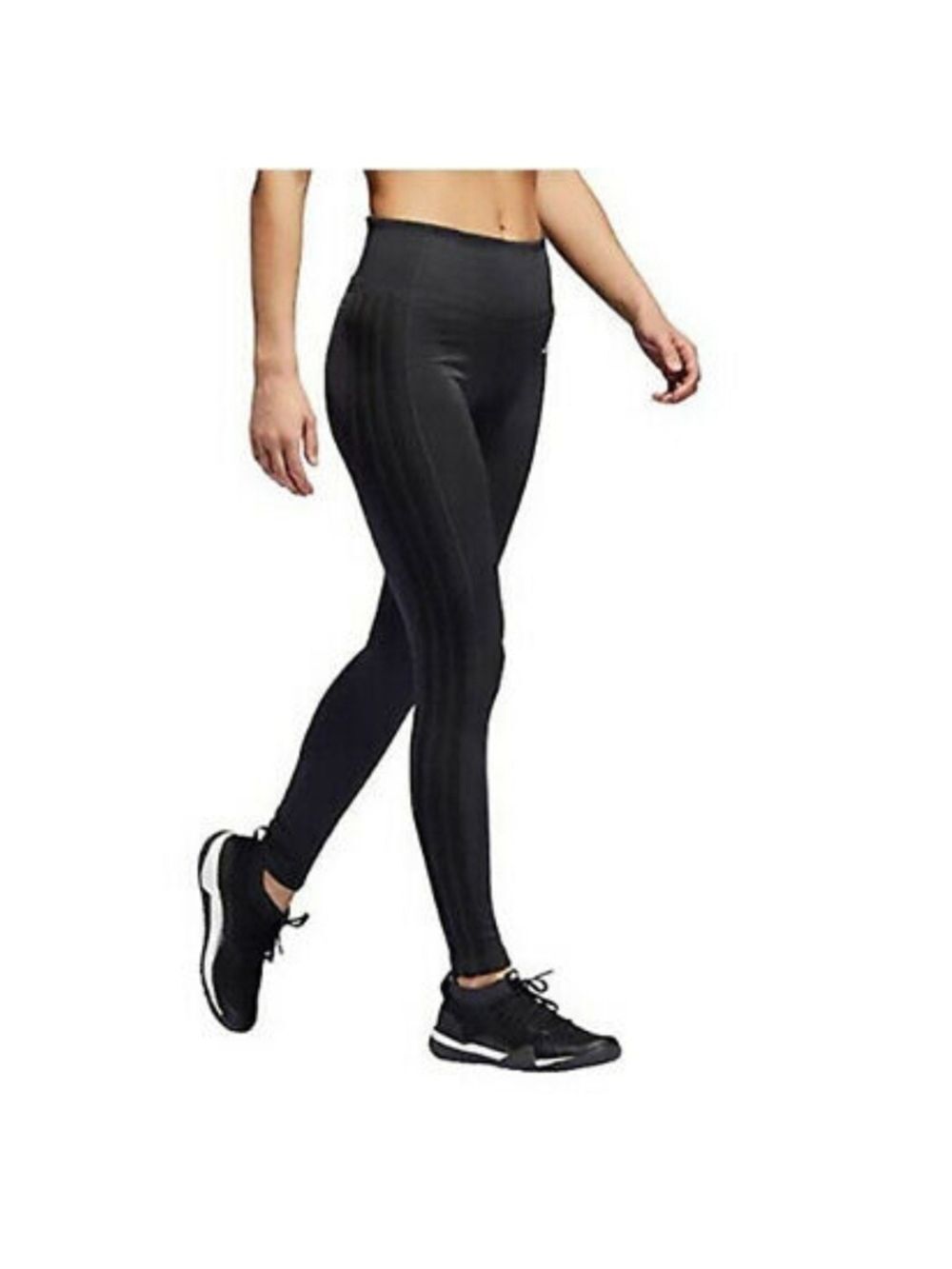 Adidas 3 Stripe Tight Leggings Black Carbon
